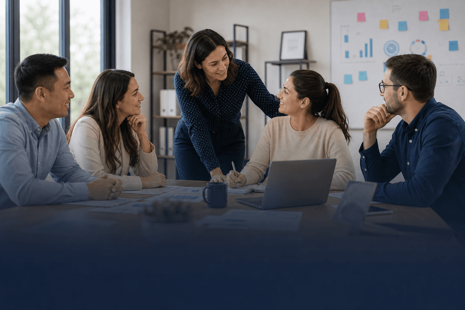 Equipo trabajando sobre desarrollo de talento y valor humano