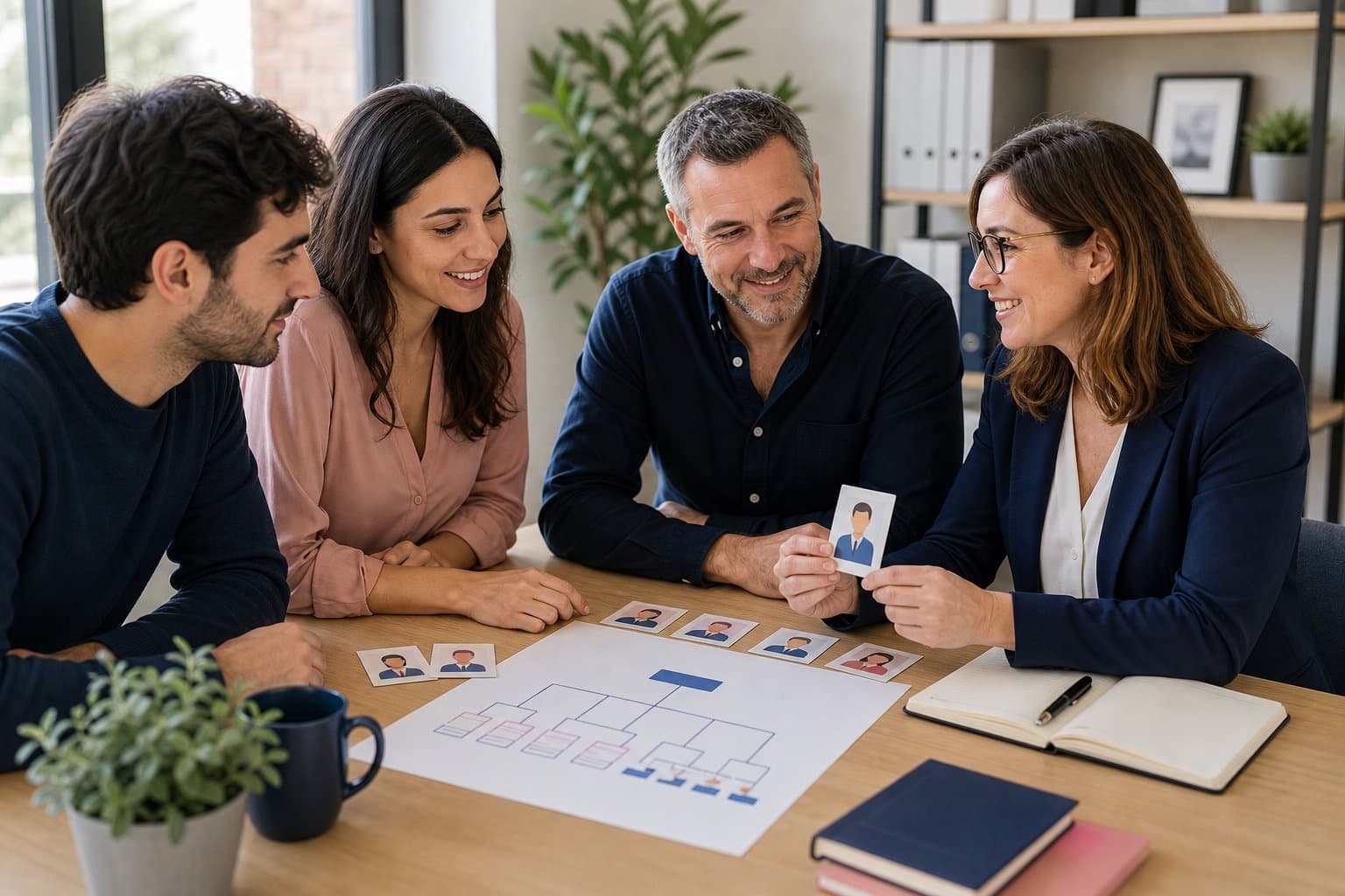 Equipo realizando un mapeo de talento y continuidad