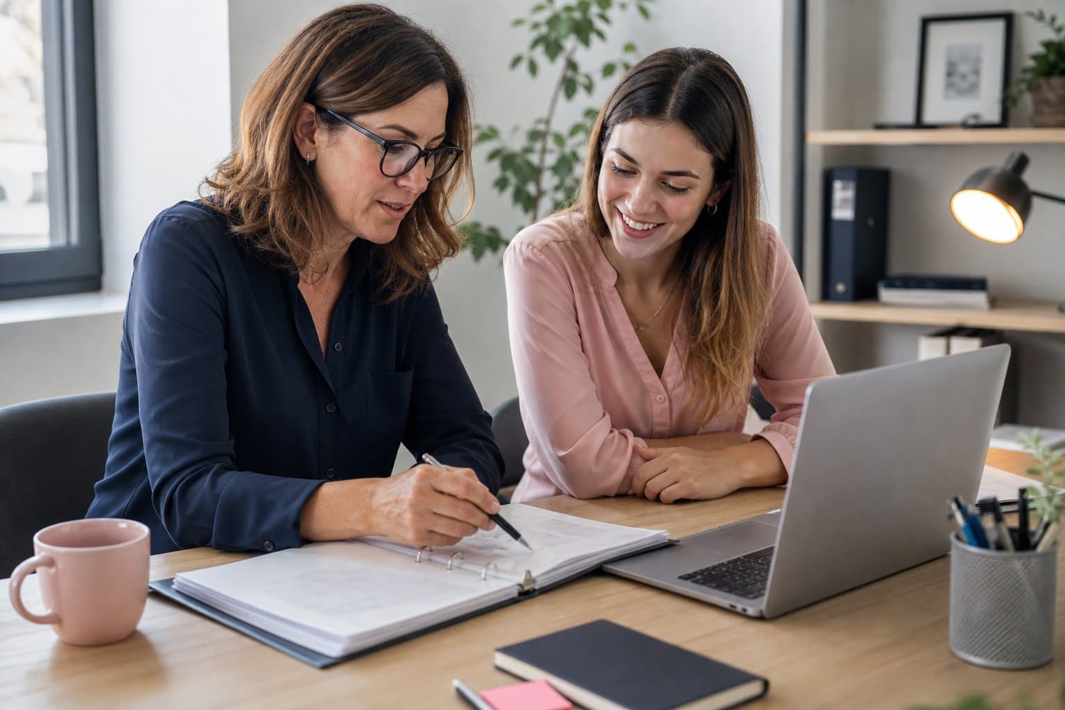 Compañeras documentando procesos y conocimiento interno